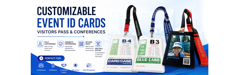 Custom Event ID Cards, Visitor Pass Printing, Conference Badge Printing, Event Badge Printing Bangalore, Delegate Cards, VIP Pass Printing, Corporate Event ID Cards, Exhibition Badges, Conference Name Tags, Event Lanyards, Custom Badge Printing India.